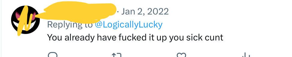 It’s actually really hot when people call me sick or a cunt, I’m blushing while captioning these